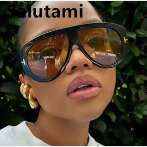 Vintage Luxury Brand Designer Oversized Pilot Sunglasses Women For Men Shades Bi